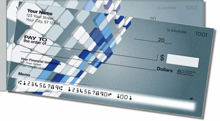 3D Blocks Side Tear Personal Checks