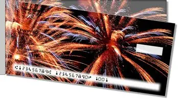 4th of July Fireworks Side Tear Design Checks