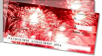 4th of July Fireworks Side Tear Personalized Checks