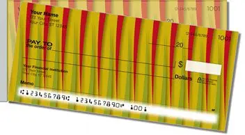 Abstract Orange Side Tear Checks