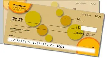Abstract Orange Side Tear Design Checks