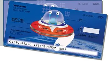 Adorable Alien Side Tear Personalized Checks