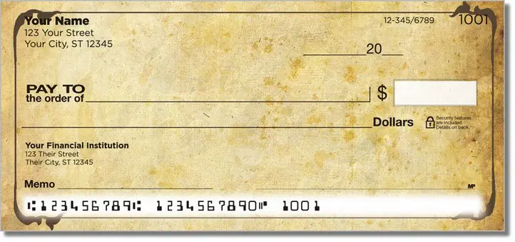 Aged Parchment Personal Checks