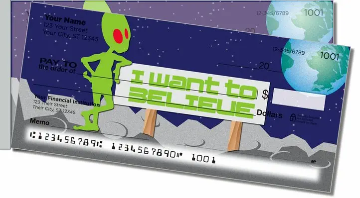 Alien Life Side Tear Personal Checks