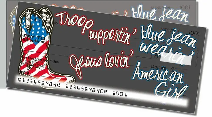 All American Girl Side Tear Personal Checks