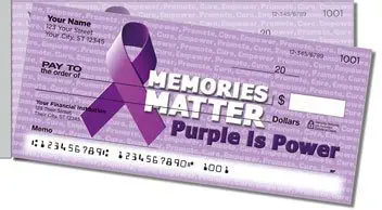 Alzheimers Awareness Side Tear Design Checks