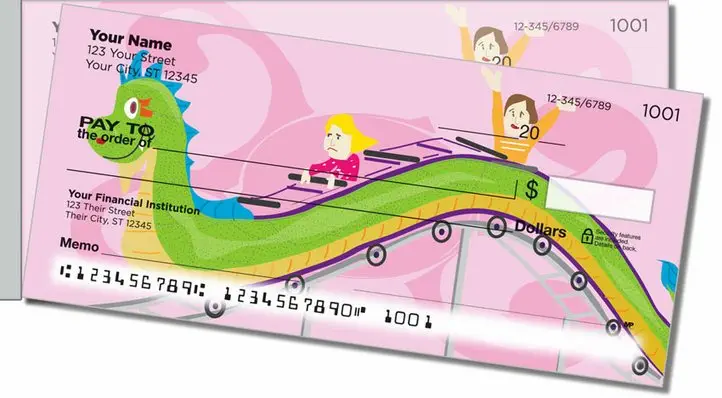 Amusement Park Ride Side Tear Personal Checks