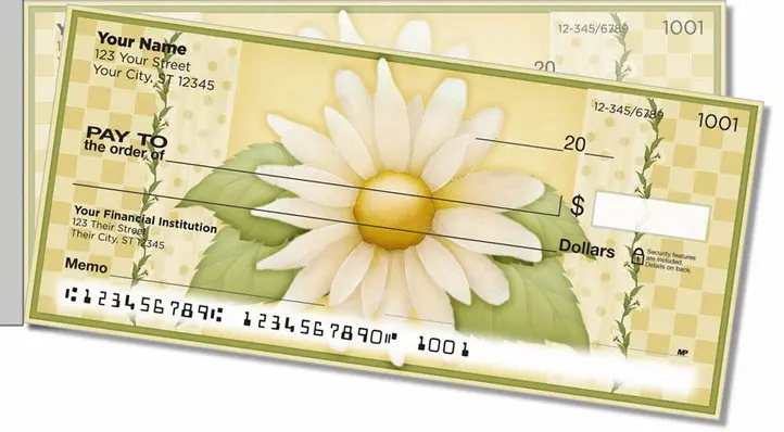 Anderson Daisy Side Tear Personal Checks