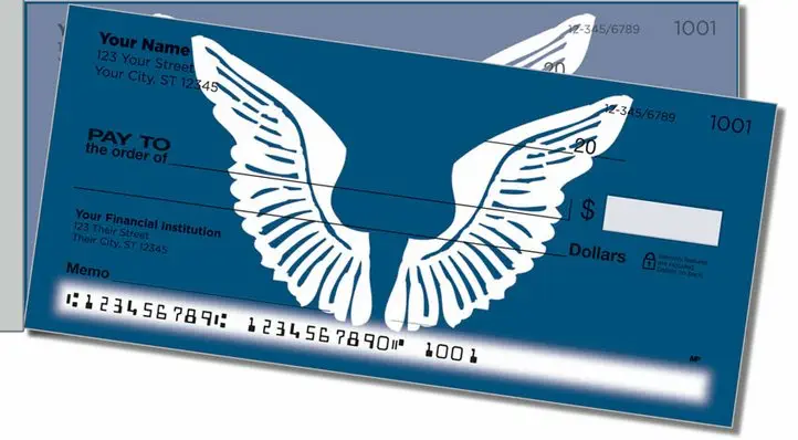 Angel Wings Side Tear Personal Checks