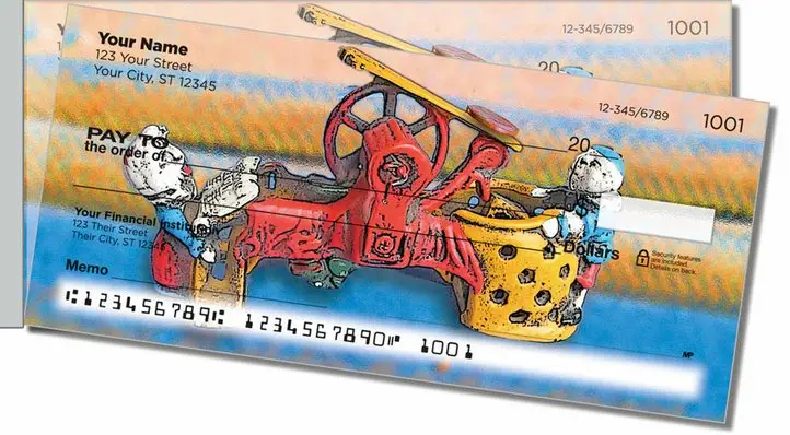 Antique Bank Side Tear Personal Checks
