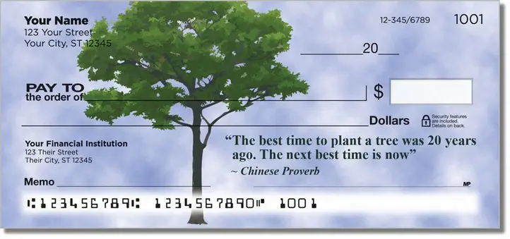 Arbor Day Quote Personal Checks