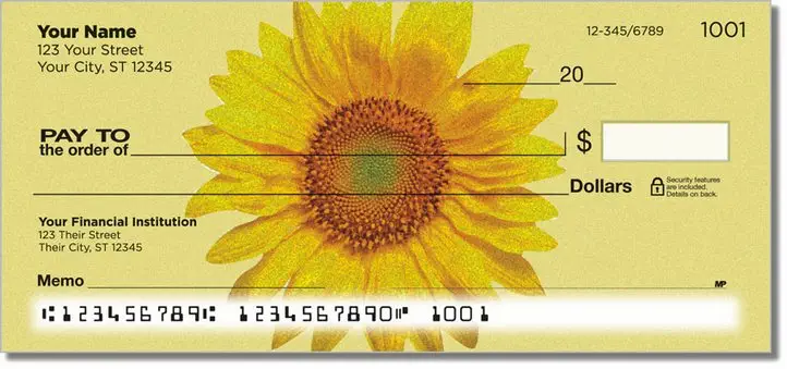 Artistic Sunflower Personal Checks