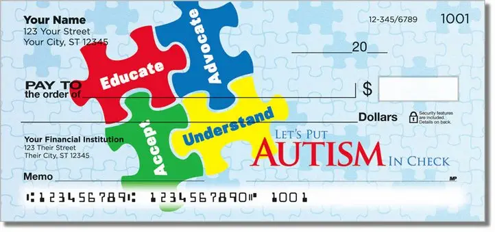 Autism Awareness Personal Checks