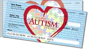 Autism Awareness Side Tear Design Checks