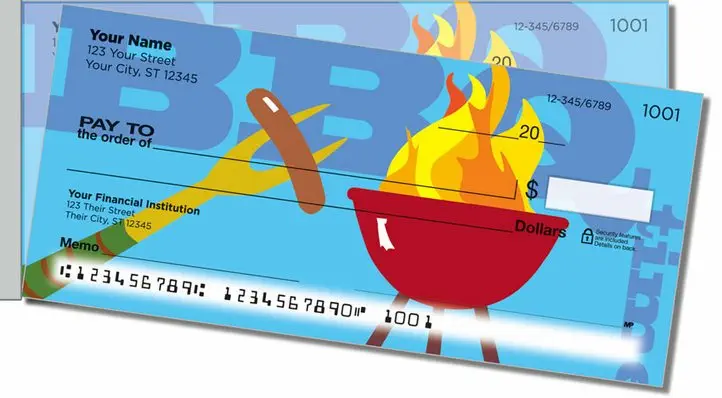BBQ Grilling Side Tear Personal Checks