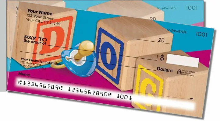Baby Block Side Tear Personal Checks
