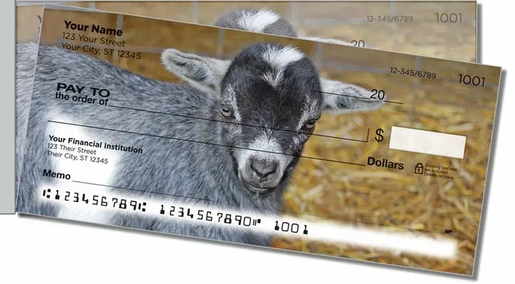 Baby Goat Side Tear Personal Checks