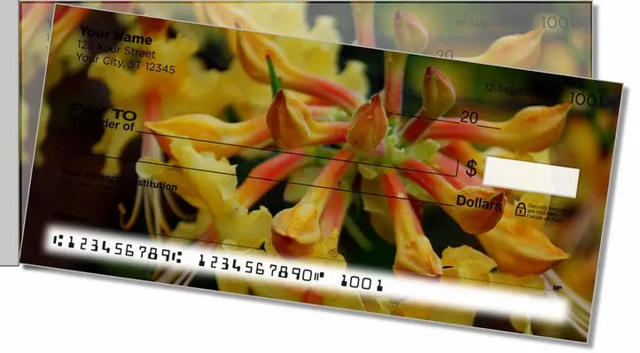 Backyard Flower Garden Side Tear Personal Checks