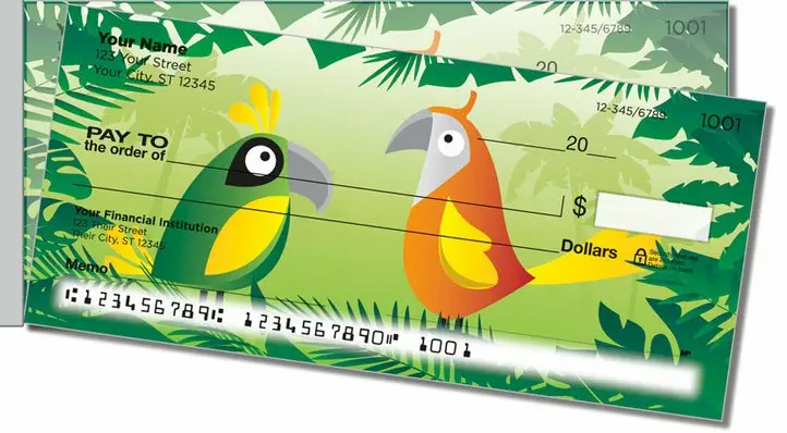 Bird Paradise Side Tear Personal Checks