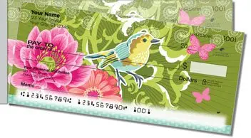 Birds and Blooms Side Tear Design Checks