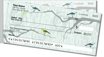 Birds on Branches Side Tear Personalized Checks