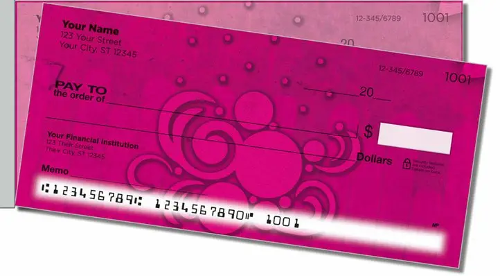 Bizarre Bubble Side Tear Personal Checks