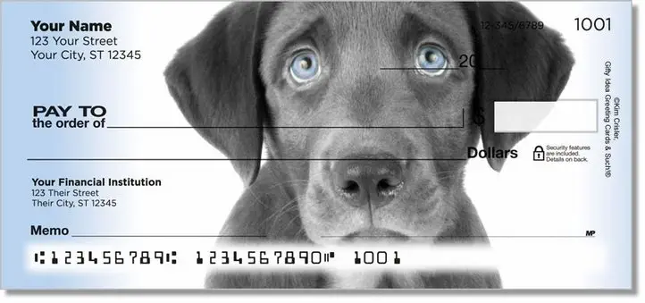 Black Lab Pup Personal Checks