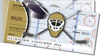 Black and Gold Hockey Side Tear Checks