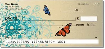 Butterfly Scroll Personalized Checks