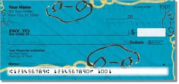 Car Sketch Personalized Checks