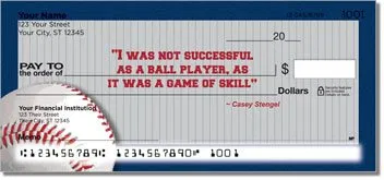 Casey Stengel Personalized Checks
