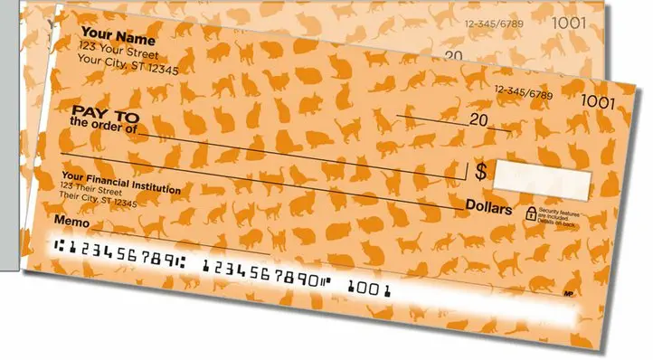 Cat Wallpaper Side Tear Personal Checks