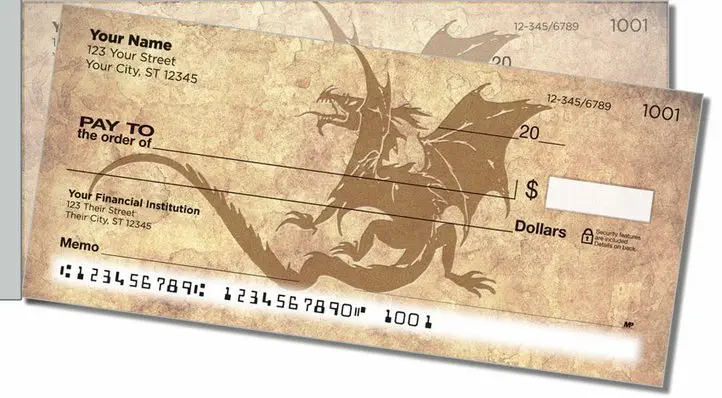 Chinese Dragon Side Tear Personal Checks