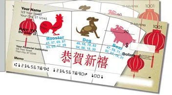 Chinese Zodiac Side Tear Personalized Checks