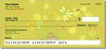Chive Flower Personalized Checks