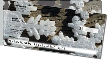 Christmas Snowflake Side Tear Personalized Checks