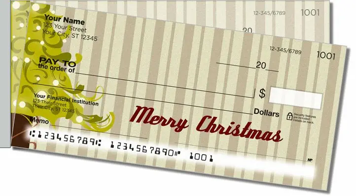 Christmas Tree Side Tear Personal Checks