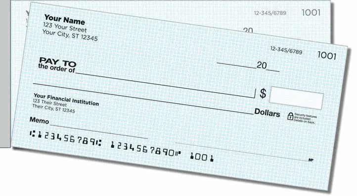 Classic Blue Side Tear Personal Checks