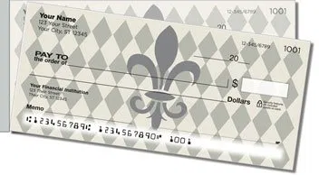 Classic Fleur de Lis Side Tear Personalized Checks