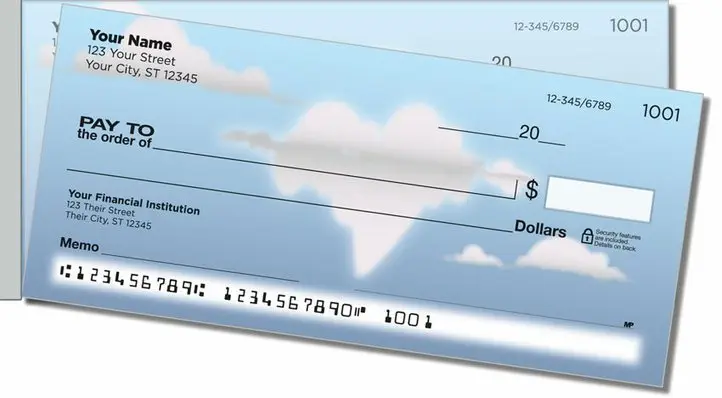 Cloud Shape Side Tear Personal Checks