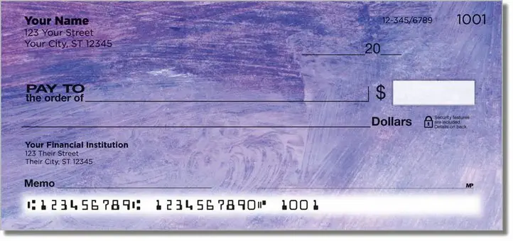 Colorful Brush Stroke Personal Checks
