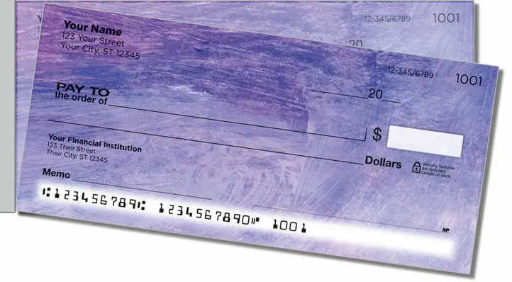 Colorful Brush Stroke Side Tear Personal Checks