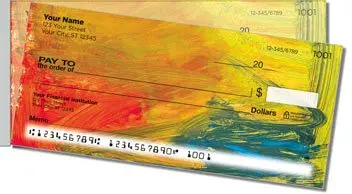 Colorful Brush Stroke Side Tear Checks