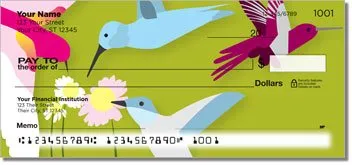 Colorful Hummingbird Personalized Checks