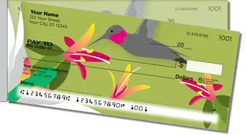 Colorful Hummingbird Side Tear Design Checks