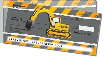 Construction Truck Side Tear Personalized Checks
