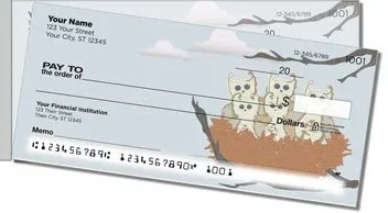Country Owl Side Tear Personalized Checks