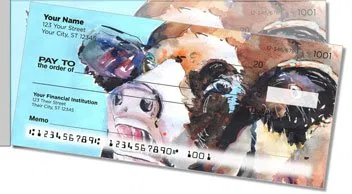Crazy Cows Side Tear Personalized Checks