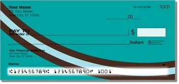 Curved Line Personalized Checks