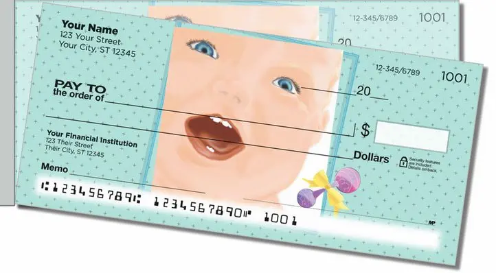 Cute Baby Side Tear Personal Checks